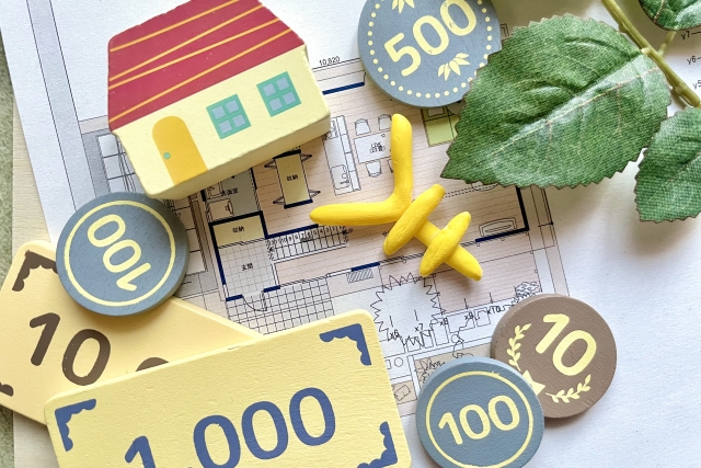 家とお金の模型