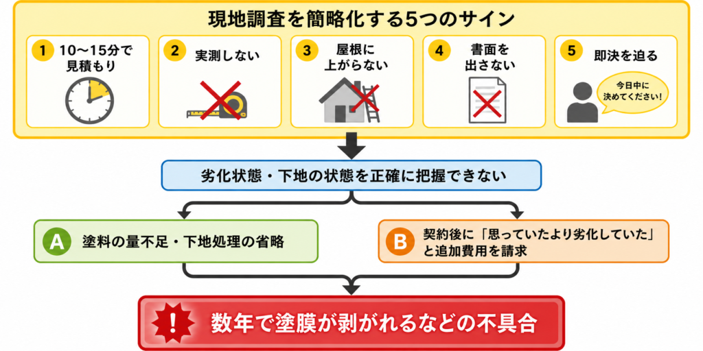 現地調査を簡略化するサインとデメリット