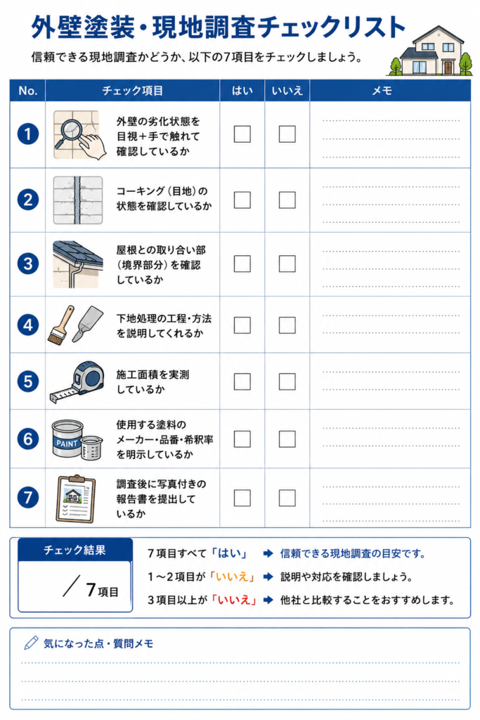打ち合わせの際に確認したい項目のチェックリスト